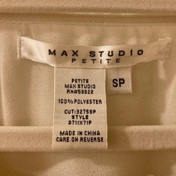 Max Studio Cream Flutter Sleeve Blouse Fairycore Size SP - Picture 6 of 8